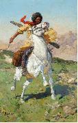 Franz Roubaud The caucasian warrior china oil painting artist